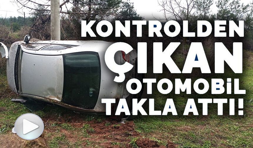 KONTROLDEN ÇIKAN ARAÇ ŞARAMPOLE UÇTU; 1 YARALI