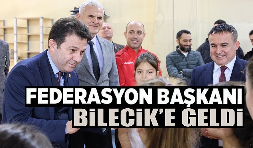 CİMNASTİK FEDERASYONU BAŞKANI SUAT ÇELEN BİLECİK'TE ANTRENMANLARI İNCELEDİ