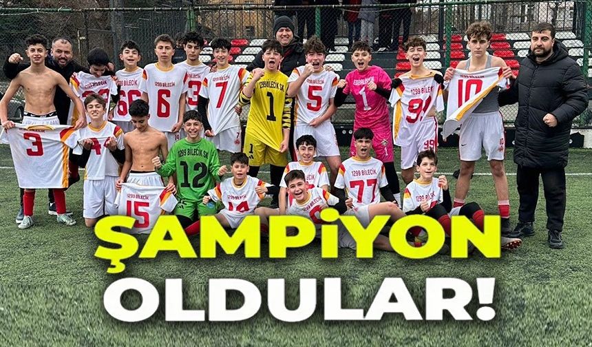 U14 BİLECİK GENÇLER LİGİ'NİN ŞAMPİYONU 1299 BİLECİKSPOR KULÜBÜ OLDU