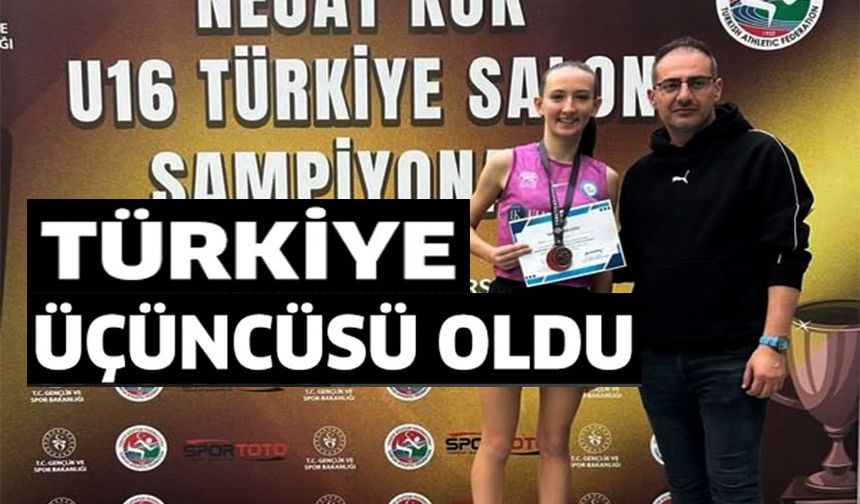 BİLECİKLİ ATLET TÜRKİYE ÜÇÜNCÜSÜ OLDU