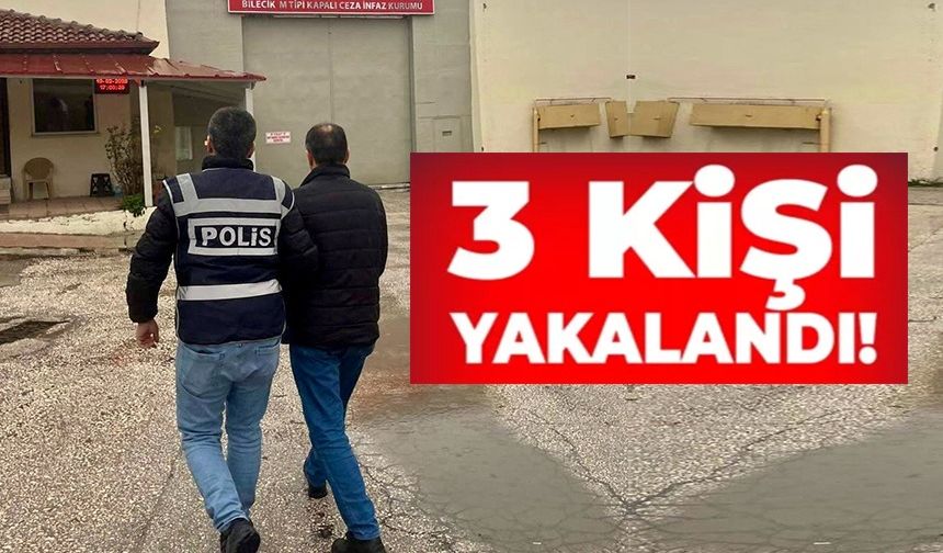 3 YILIN ÜZERİNDE HAPİS CEZASI BULUNAN KAÇAK 3 ŞAHIS YAKALANDI