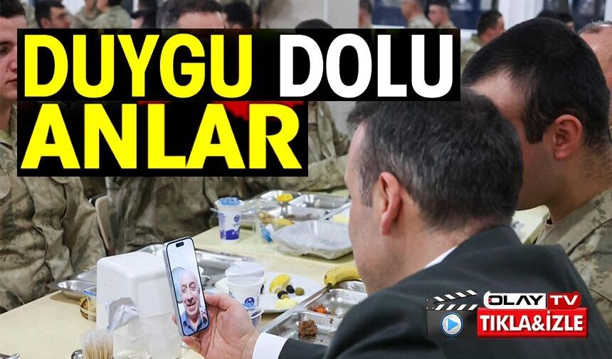 AİLESİYLE GÖRÜNTÜLÜ KONUŞAN MEHMETÇİK DUYGU DOLU ANLAR YAŞADI