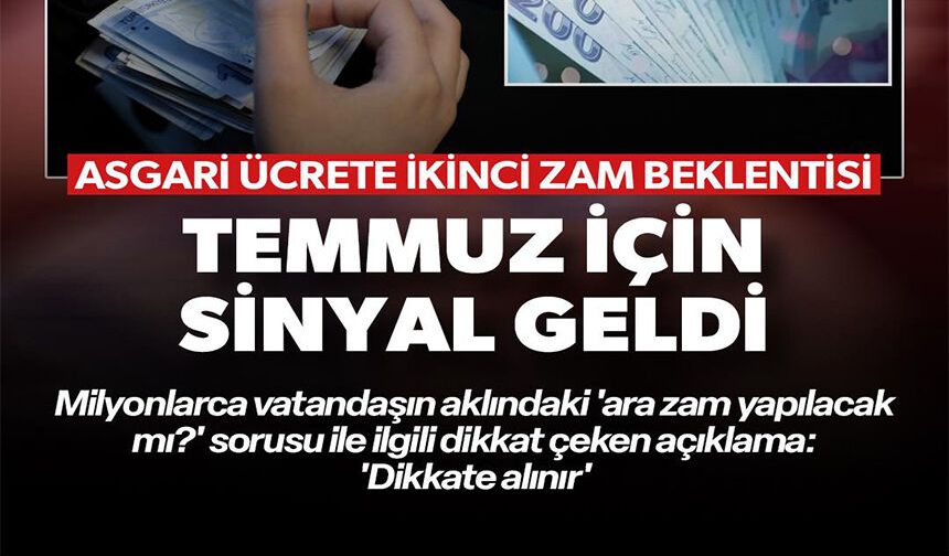 ASGARİ ÜCRETE İKİNCİ ZAM BEKLENTİSİ