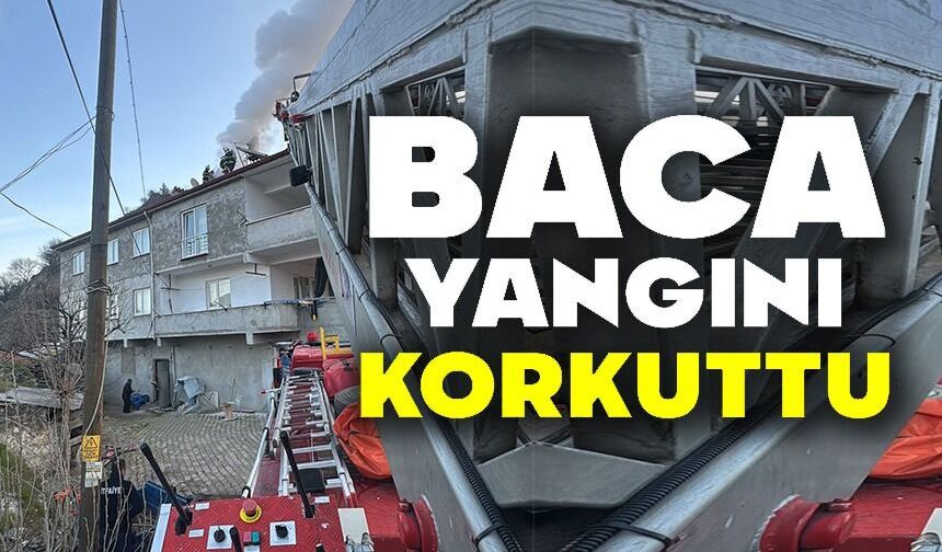 EVİN BACASINDA ÇIKAN YANGIN KORKUTTU