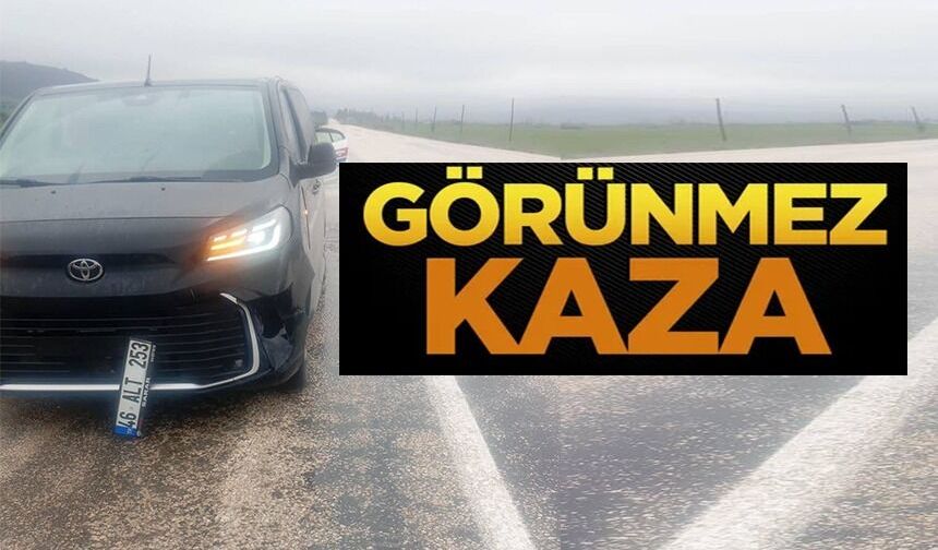 KÖPEĞE ÇARPAN ARAÇ KAZA YAPTI: MADDİ HASAR OLUŞTU