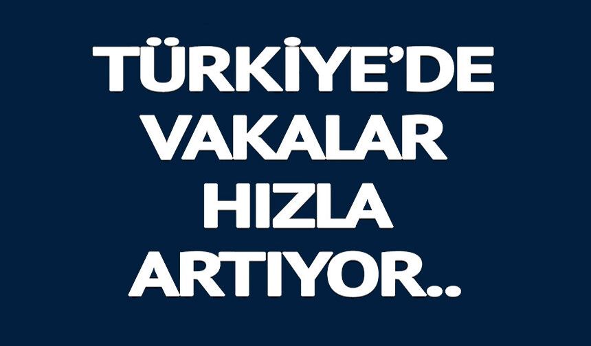 TÜRKİYE'DE VAKALAR HIZLA ARTIYOR