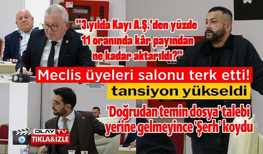 ÜYELERİN İSTEDİĞİ 'İHALE VE DOĞRUDAN TEMİN DOSYALARI' GELMEMESİ TARTIŞMASI MECLİSE TAŞINDI