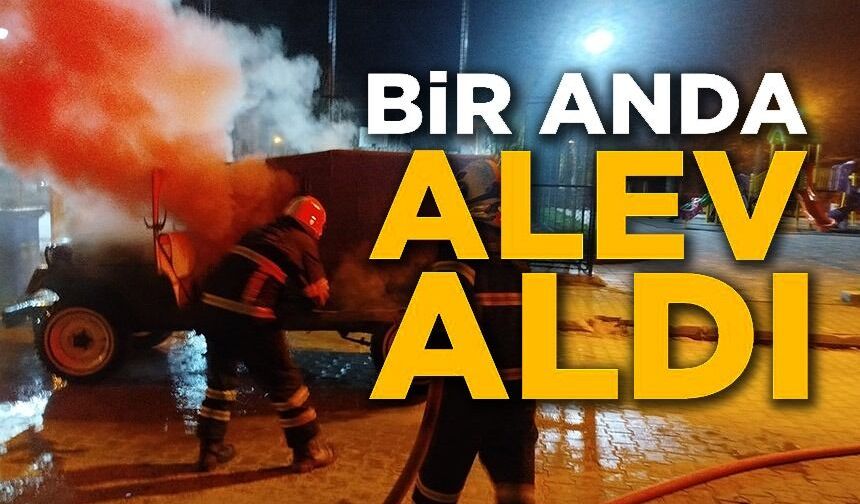 SEYİR HALİNDEKİ ARAÇ ALEV ALDI