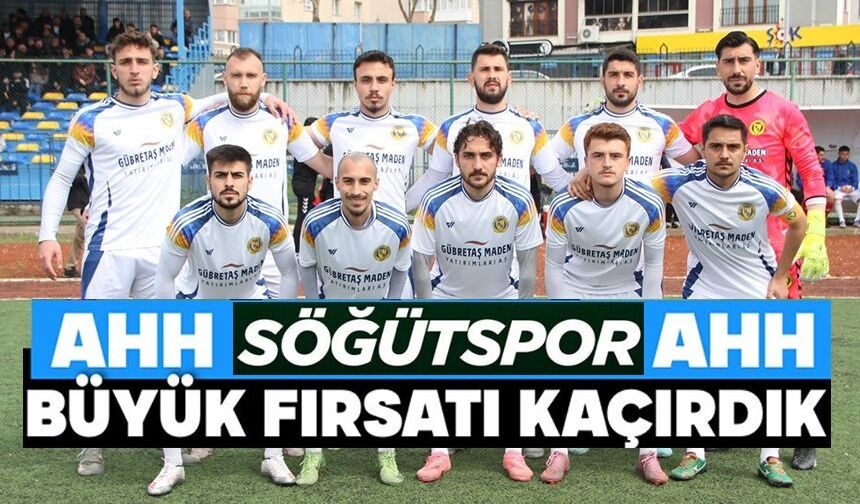 SÖĞÜTSPOR KENDİ EVİNDE FIRSATI KAÇIRDI