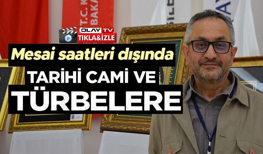 MESAİ SAATLERİ HARİCİNDE NAHT SANATINI İCRA EDEREK, CAMİ VE TÜRBELERE HAT TABLOLARI YAPIYOR
