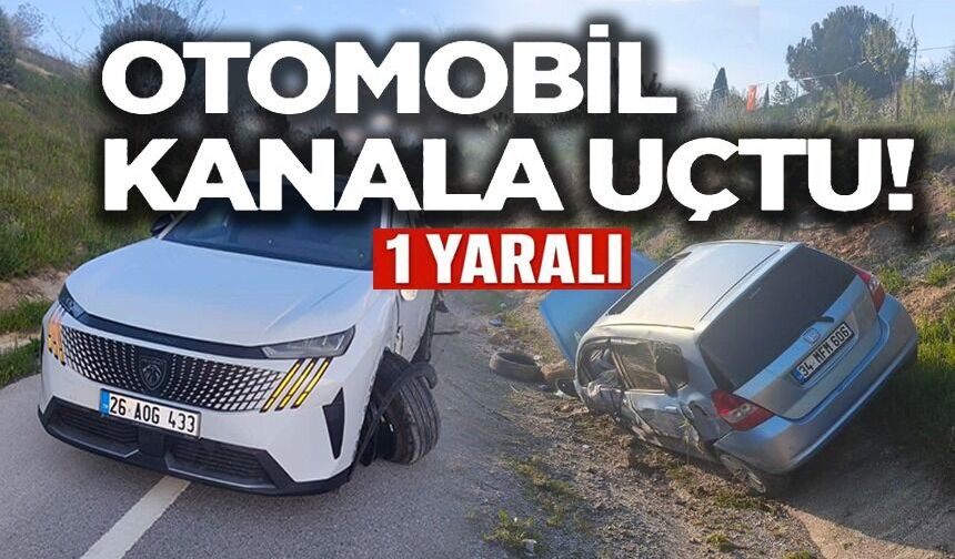 SÜRÜCÜ KARŞI ŞERİTTEN GELEN OTOMOBİLE ÇARPTI: 1 YARALI