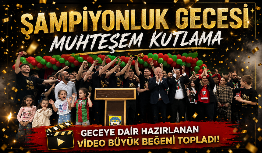 ŞAMPİYONLUK GECESİNCE MUHTEŞEM KUTLAMA