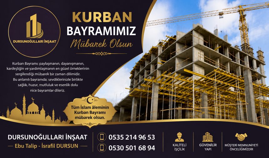 EBU TALİP DURSUN'DAN KURBAN BAYRAMI MESAJI