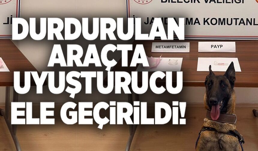 DURDURULAN ARAÇTA UYUŞTURUCU ÇIKTI