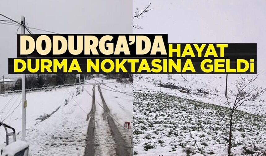 DODURGA BELDESİ ŞİDDETLİ FIRTINA VE KAR YAĞIYI ALTINDA