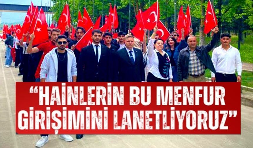 ODTÜ'DE BAYRAK SALDIRISINA TEPKİ: BİLECİK'TE 350 KİŞİLİK YÜRÜYÜŞ