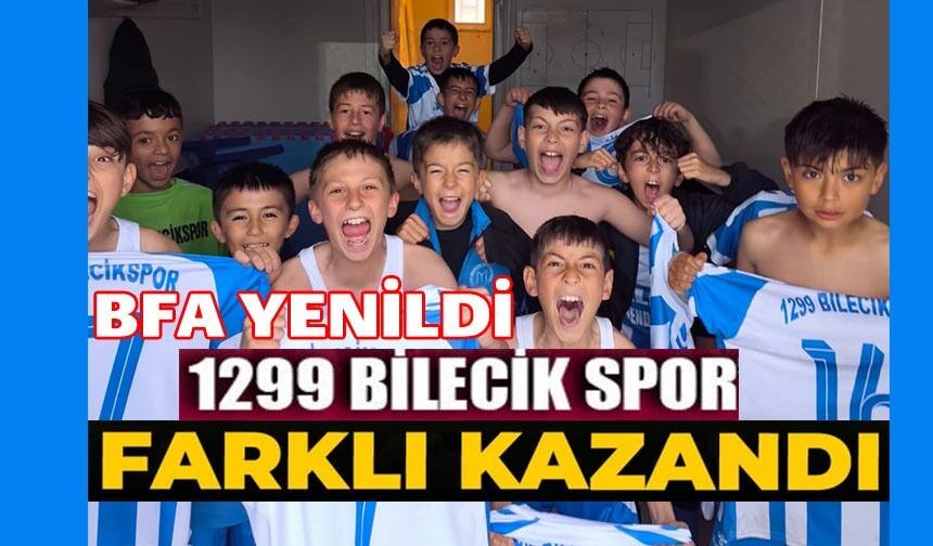 BİLECİK U12 GENÇLER LİGİ'NDE 1299 BİLECİKSPOR KULÜBÜ FARKLI KAZANDI