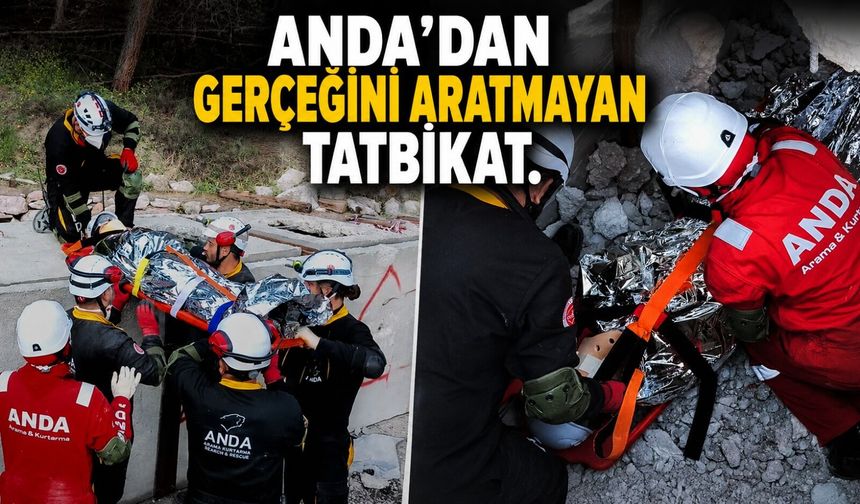 BİLECİK'TE ANDA'DAN GERÇEĞİNİ ARATMAYAN TATBİKAT