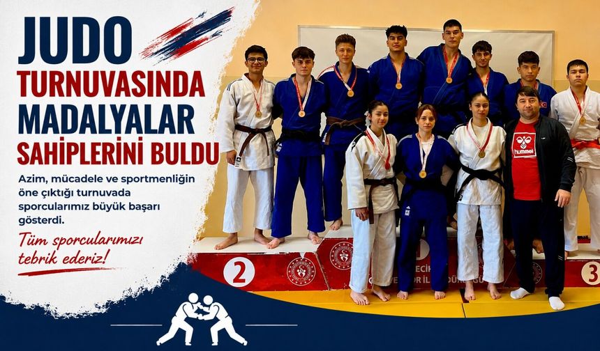 JUDO TURNUVASINDA MADALYALAR SAHİPLERİNİ BULDU