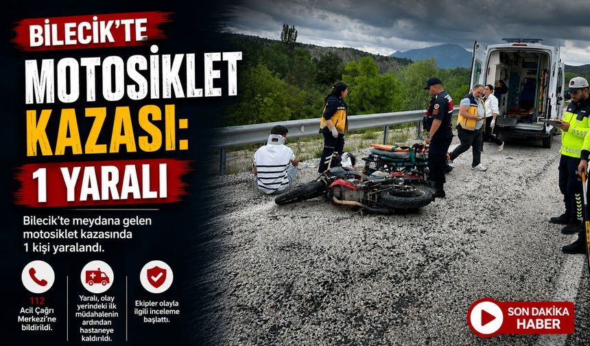 MOTOSİKLET KAZASI: 1 YARALI
