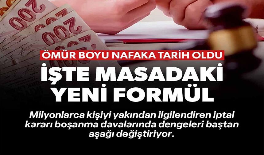 İŞTE MASADAKİ YENİ FORMÜL