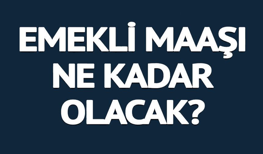 EMEKLİ MAAŞI NE KADAR OLACAK?
