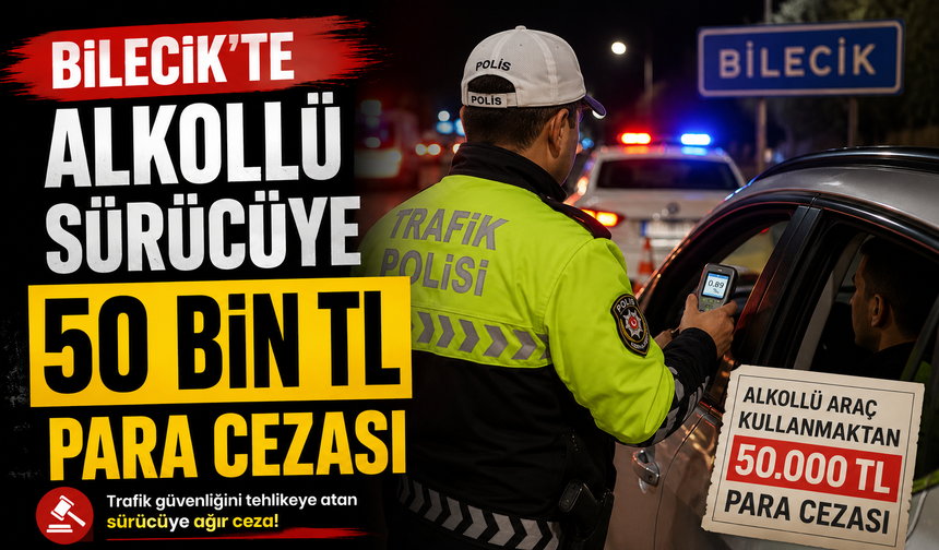 ALKOLLÜ SÜRÜCÜYE 50 BİN TL PARA CEZASI
