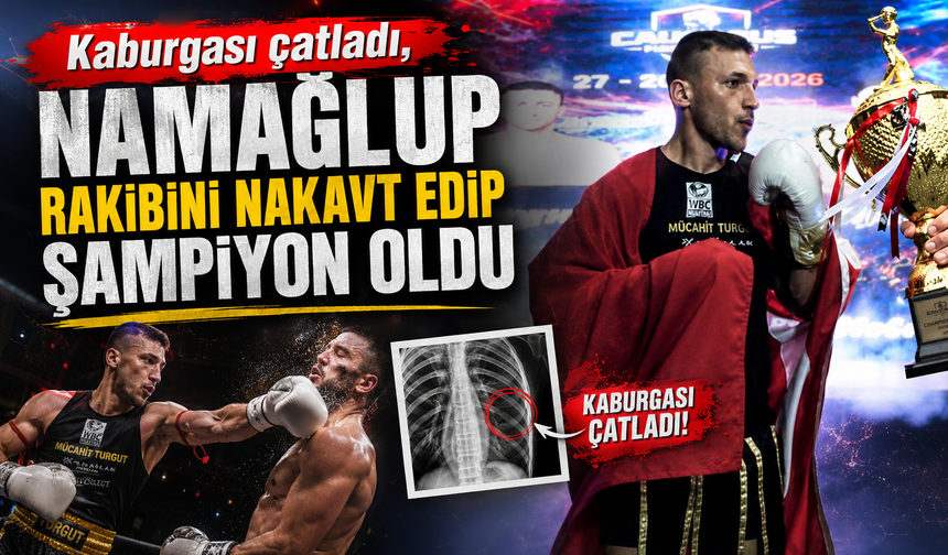 KABURGASI ÇATLADI, NAMAĞLUP RAKİBİNİ NAKAVT EDİP ŞAMPİYON OLDU