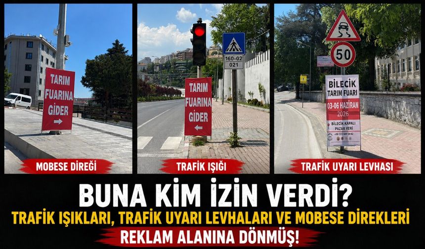 TRAFİK IŞIKLARINA ASILAN REKLAMLAR TEPKİLERE NEDEN OLDU