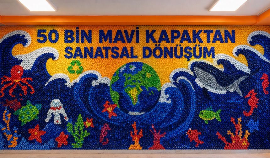 MİNİK ÖĞRENCİLER ATIKLARI SANATA DÖNÜŞTÜRDÜ