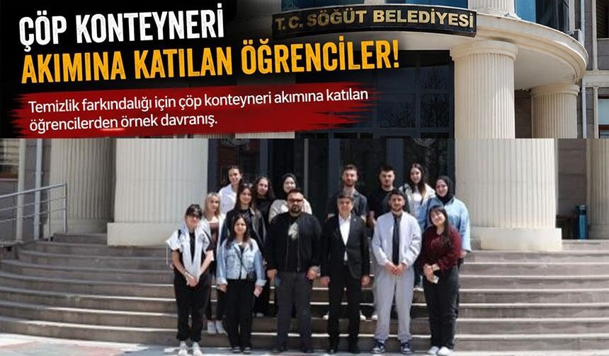 ÇÖP KONTEYNERİ AKIMINA KATILAN ÖĞRENCİLER BAŞKAN DURGUT'LA BULUŞTU