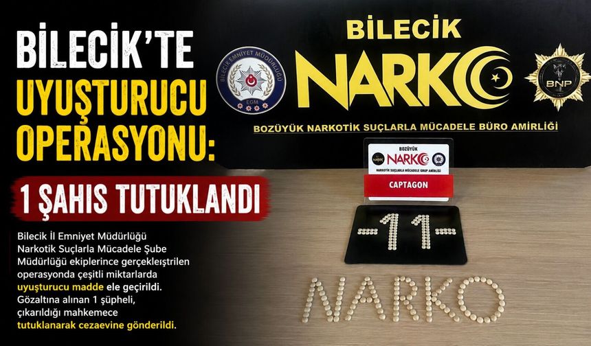 UYUŞTURUCU OPERASYONU: 1 ŞAHIS TUTUKLANDI