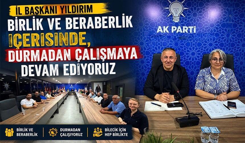 AK PARTİ BİLECİK'TE ÇALIŞMALAR MASAYA YATIRILDI
