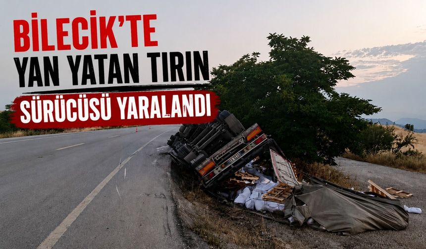 YAN YATAN TIRIN SÜRÜCÜSÜ YARALANDI