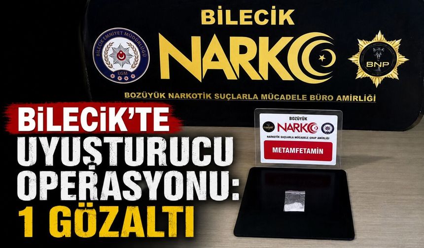 UYUŞTURUCU OPERASYONU: 1 GÖZALTI