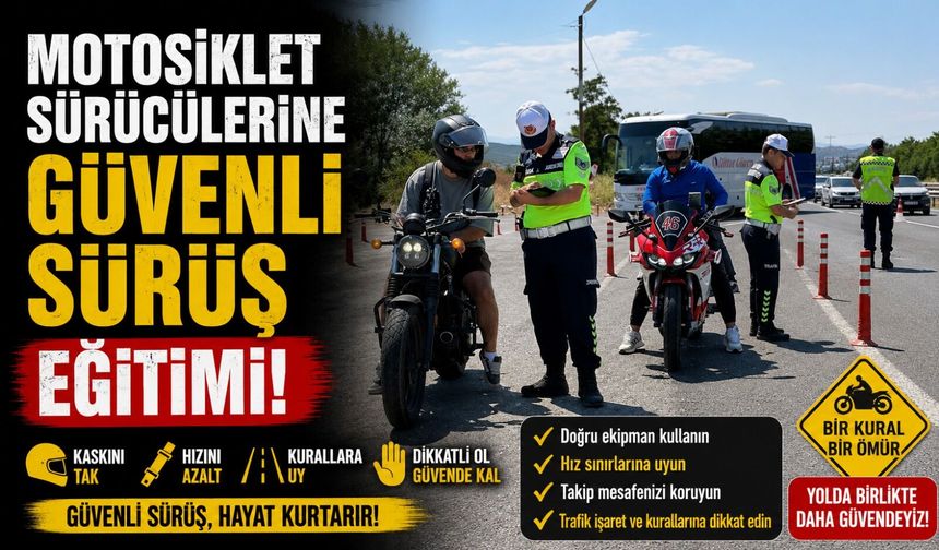 MOTOSİKLET SÜRÜCÜLERİNE GÜVENLİ SÜRÜŞ EĞİTİMİ