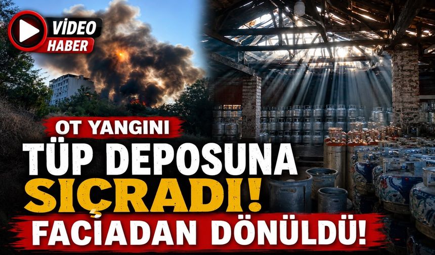 BİLECİK'TE OT YANGINI DEPOYA SIÇRADI, FACİADAN DÖNÜLDÜ