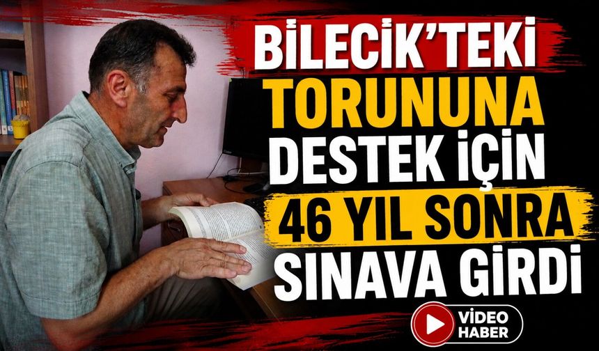 TORUNUNA DESTEK İÇİN 46 YIL SONRA SINAVA GİRDİ, TÜRKİYE BİRİNCİLİĞİYLE GURURLANDI