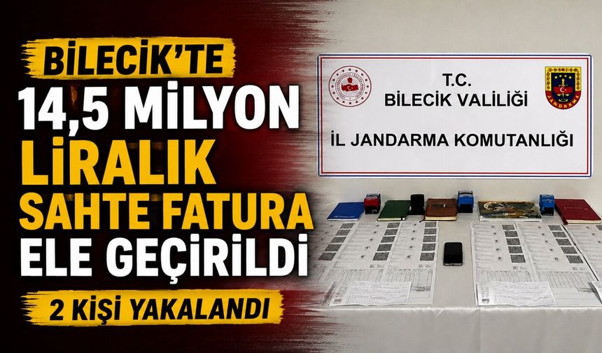 14,5 MİLYON LİRALIK SAHTE FATURA ELE GEÇİRİLDİ, 2 KİŞİ YAKALANDI