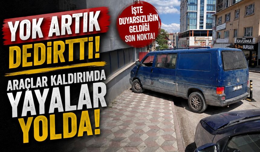 KALDIRIM ÜSTÜNE PARK EDEN ARAÇ YAYALARIN TEPKİLERİNE NEDEN OLUYOR