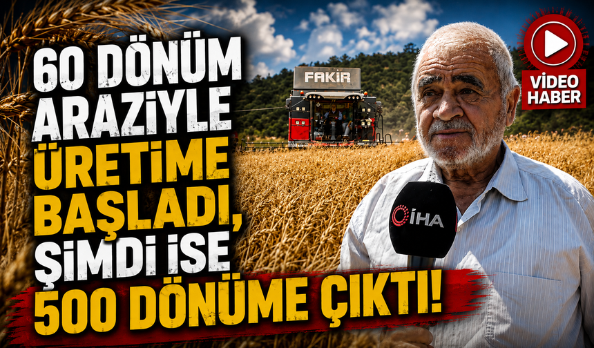 60 DÖNÜM ARAZİYLE ÜRETİME BAŞLADI, ŞİMDİ İSE 500 DÖNÜME ÇIKTI