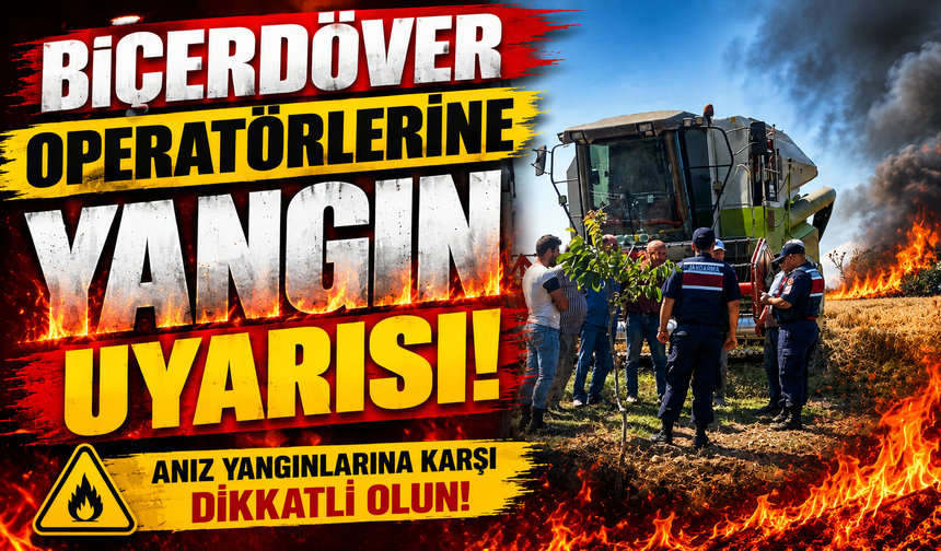 BİÇERDÖVER OPERATÖRLERİNE YANGIN UYARISI
