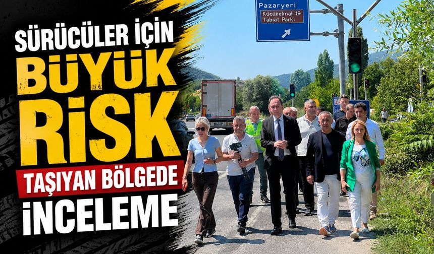 PAZARYERİ'NDE KRİTİK KAVŞAK VE BÖLÜNMÜŞ YOL YAPIM ÇALIŞMALARI YERİNDE İNCELENDİ