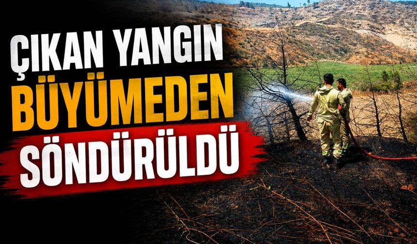 ZİRAAT ALANINDA ÇIKAN YANGIN BÜYÜMEDEN SÖNDÜRÜLDÜ