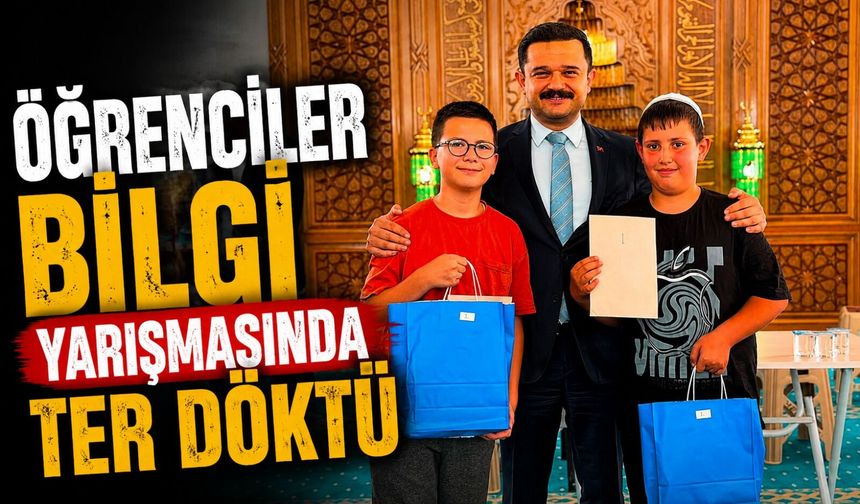 ÖĞRENCİLER DİNİ BİLGİ YARIŞMASINDA TER DÖKTÜ