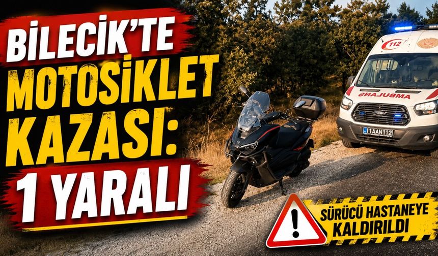 MOTOSİKLET KAZASI: 1 YARALI