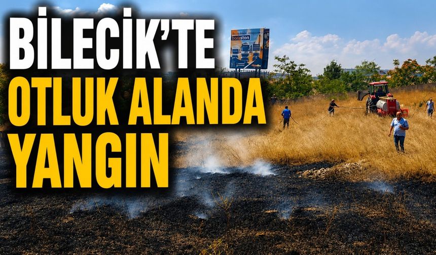 BİLECİK’TE OTLUK ALANDA YANGIN