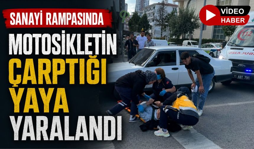 MOTOSİKLETİN ÇARPTIĞI YAYA YARALANDI
