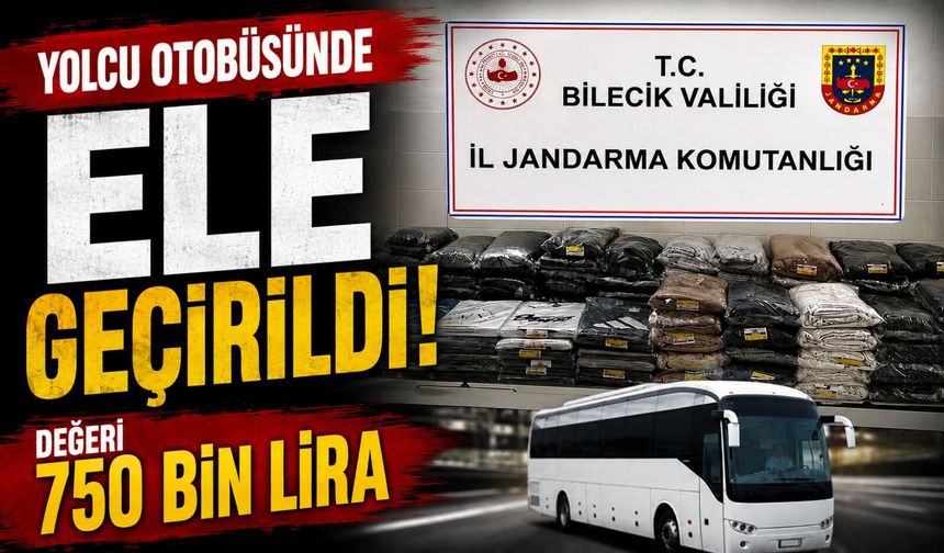 YOLCU OTOBÜSÜNDE 750 BİN LİRALIK KAÇAK GİYİM ELE GEÇİRİLDİ