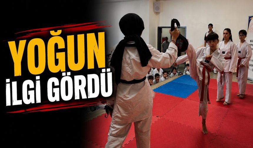 YAZ SPOR OKULLARINDA TEKVANDOYA YOĞUN İLGİ